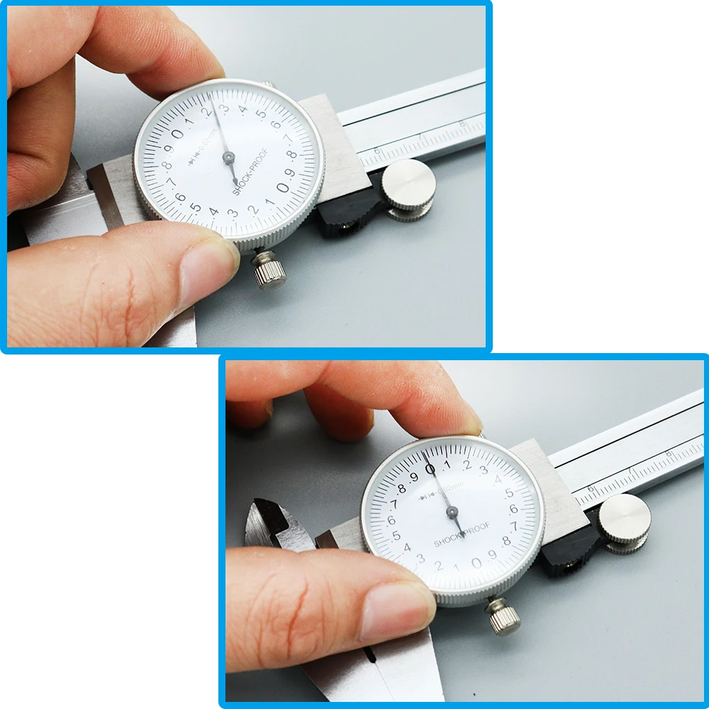 Dial Calipers 0-150 mm 0.02mm High Precision Industry Stainless Steel Vernier Caliper Shockproof Metric Measuring Tool