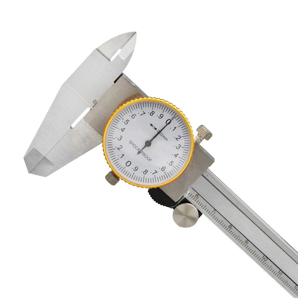 Dial Calipers 0-150 mm 0.02mm High Precision Industry Stainless Steel Vernier Caliper Shockproof Metric Measuring Tool