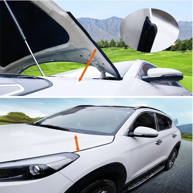 Car Hood Sealing Strip Universal Auto Rubber Seal Strip for Engine Covers Seals Trim Sealant Waterproof Anti Noise Accessories