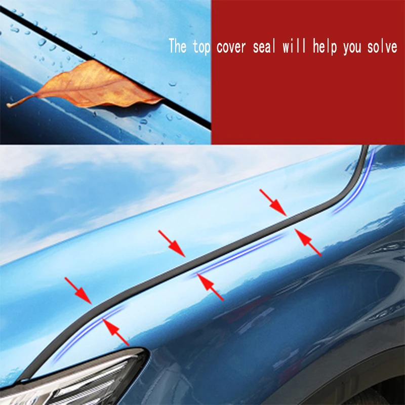 Car Hood Sealing Strip Universal Auto Rubber Seal Strip for Engine Covers Seals Trim Sealant Waterproof Anti Noise Accessories