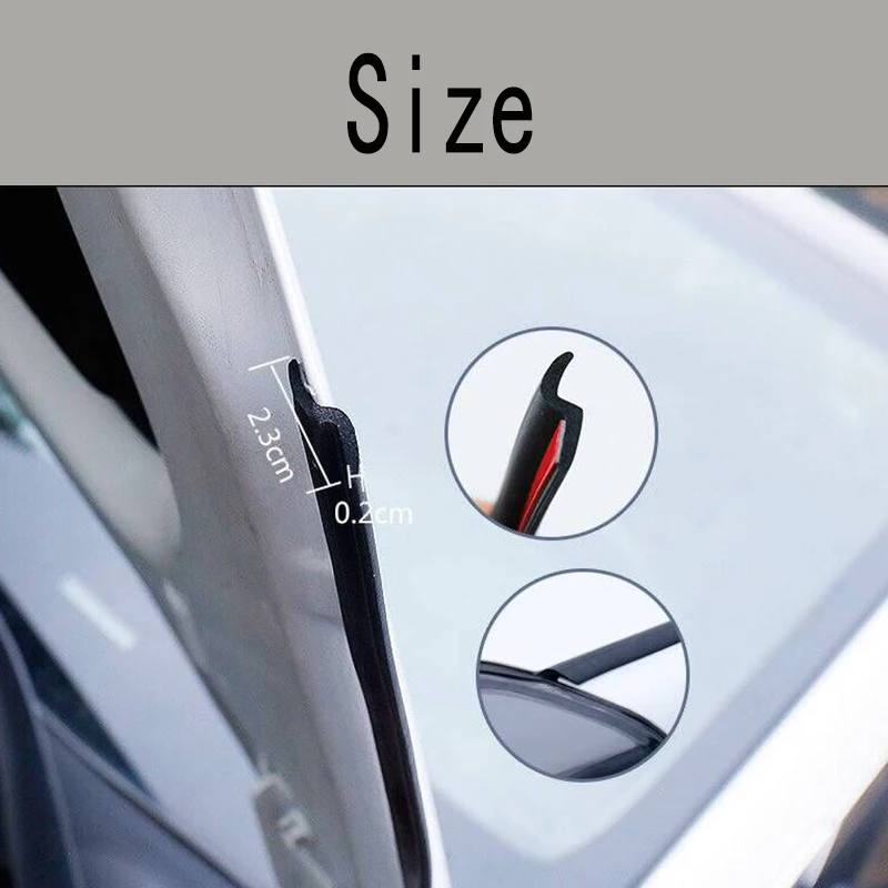 Car Hood Sealing Strip Universal Auto Rubber Seal Strip for Engine Covers Seals Trim Sealant Waterproof Anti Noise Accessories