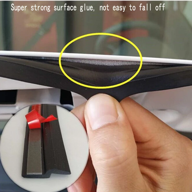 Car Hood Sealing Strip Universal Auto Rubber Seal Strip for Engine Covers Seals Trim Sealant Waterproof Anti Noise Accessories