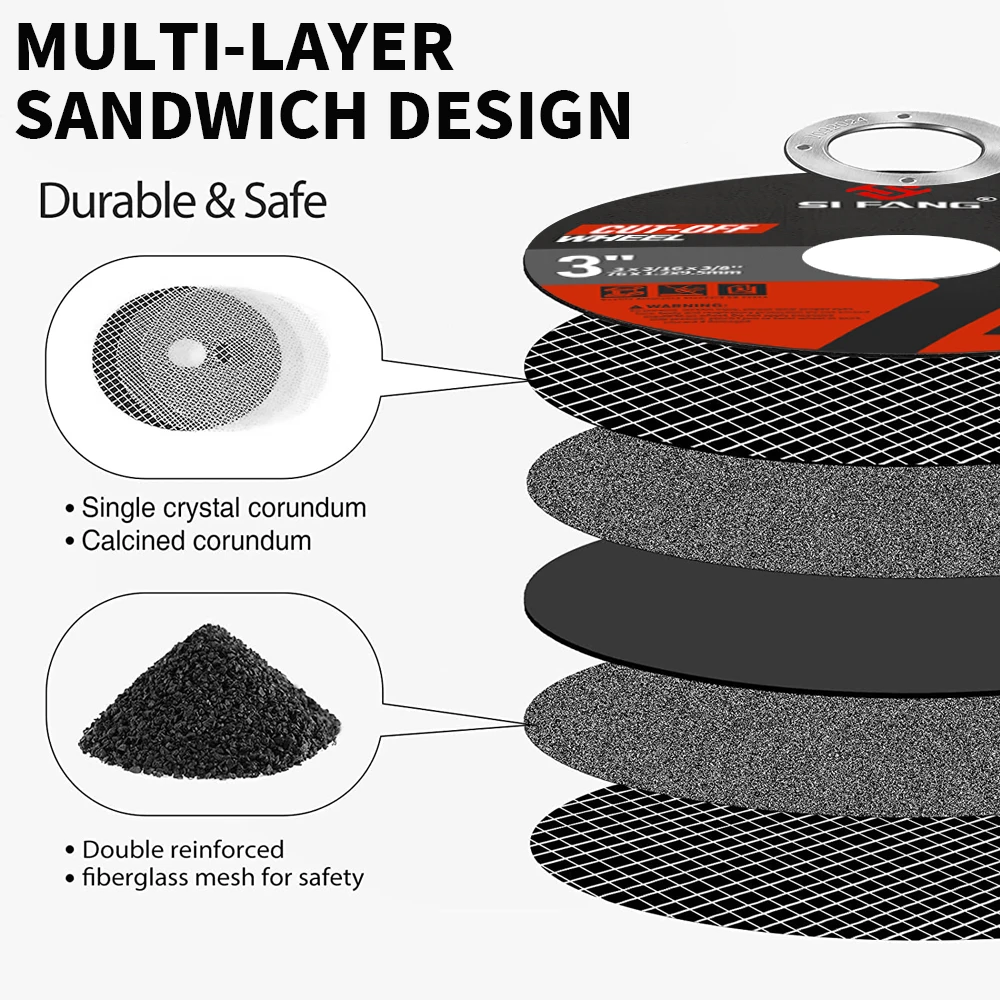 50/75mm Metal Cutting Disc Mini Saw Blade Cut-0ff Wheel With Mounting Mandrel for Angle Grinder Cutting Metal PVC Stainless 5pcs