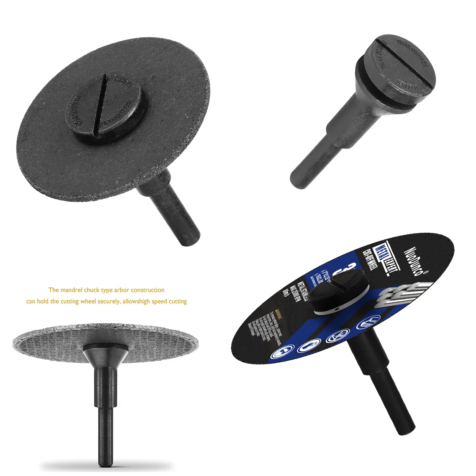 50/75mm Metal Cutting Disc Mini Saw Blade Cut-0ff Wheel With Mounting Mandrel for Angle Grinder Cutting Metal PVC Stainless 5pcs