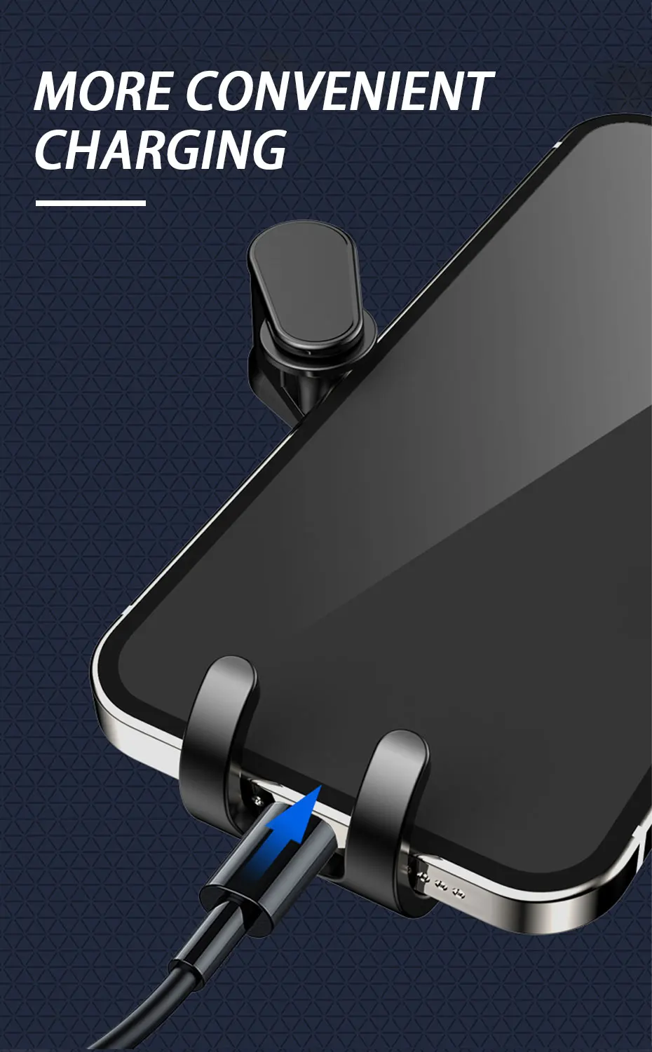 Air Vent Car Phone Holder Gravity Lock Phone Mount 360-Degree Flexible Adjustment Universal Auto Phone Stand for 4-7 Inches
