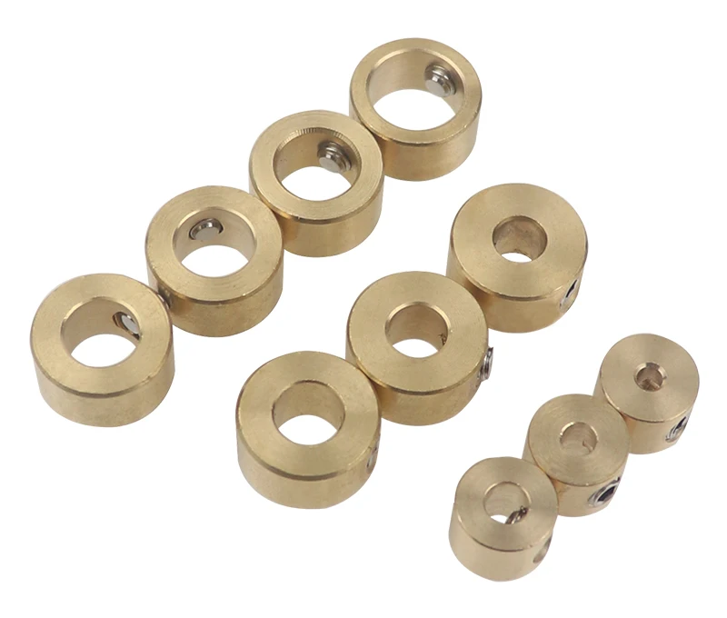 3-12mm Drill Bit Tools Brass Depth Stop Collars Ring Positioner Ring With Hex Wrench For Woodworking Drill Bit Locator Tools
