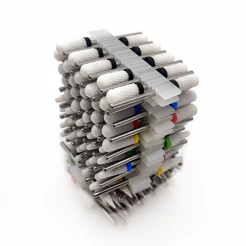 10 Ceramic Drill Bits, Milling Cutters, Rotating Nail Polish Grinding Machine Accessories, Overflow Removal Tool Accessories