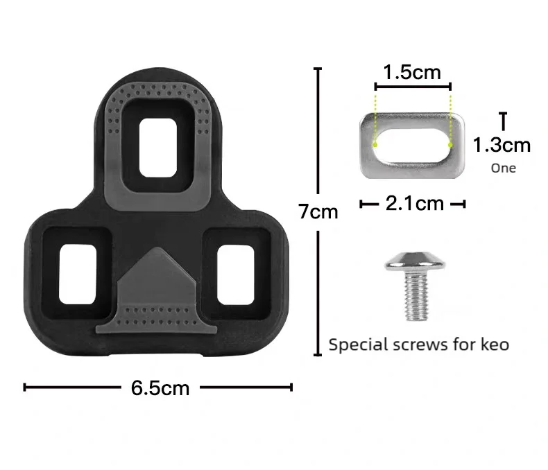 RRSKIT Road Bike Cleats Compatible With Look K-E-O Road Bike Self‑Locking Pedal Cleat 4.5 Degree Road Cycling Shoes Pedal Cleat