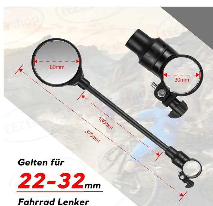 1PC Bicycle Rearview Handlebar Mirrors 360 for Mountain Road Bike Motorcycle Bendable Hose Adjustable Rearview Mirror