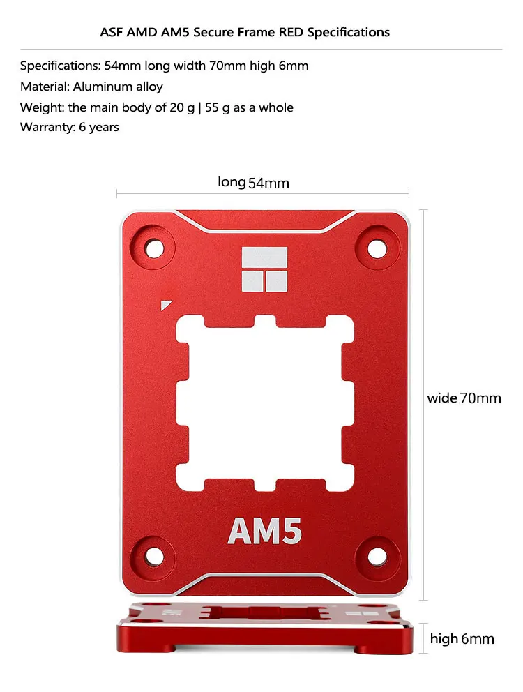 Thermalright AMDAM5 BCF CPU Bending Correction Deduades AM5 Platform CPU Installation Fixed Smedo