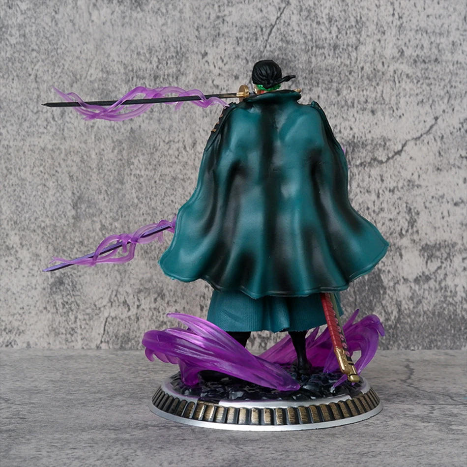 21cm One Piece Figure Small Blood Bath Sauron One Piece Gk Three-Knife Flow Stunt Version Scene Statue Boxed Anime