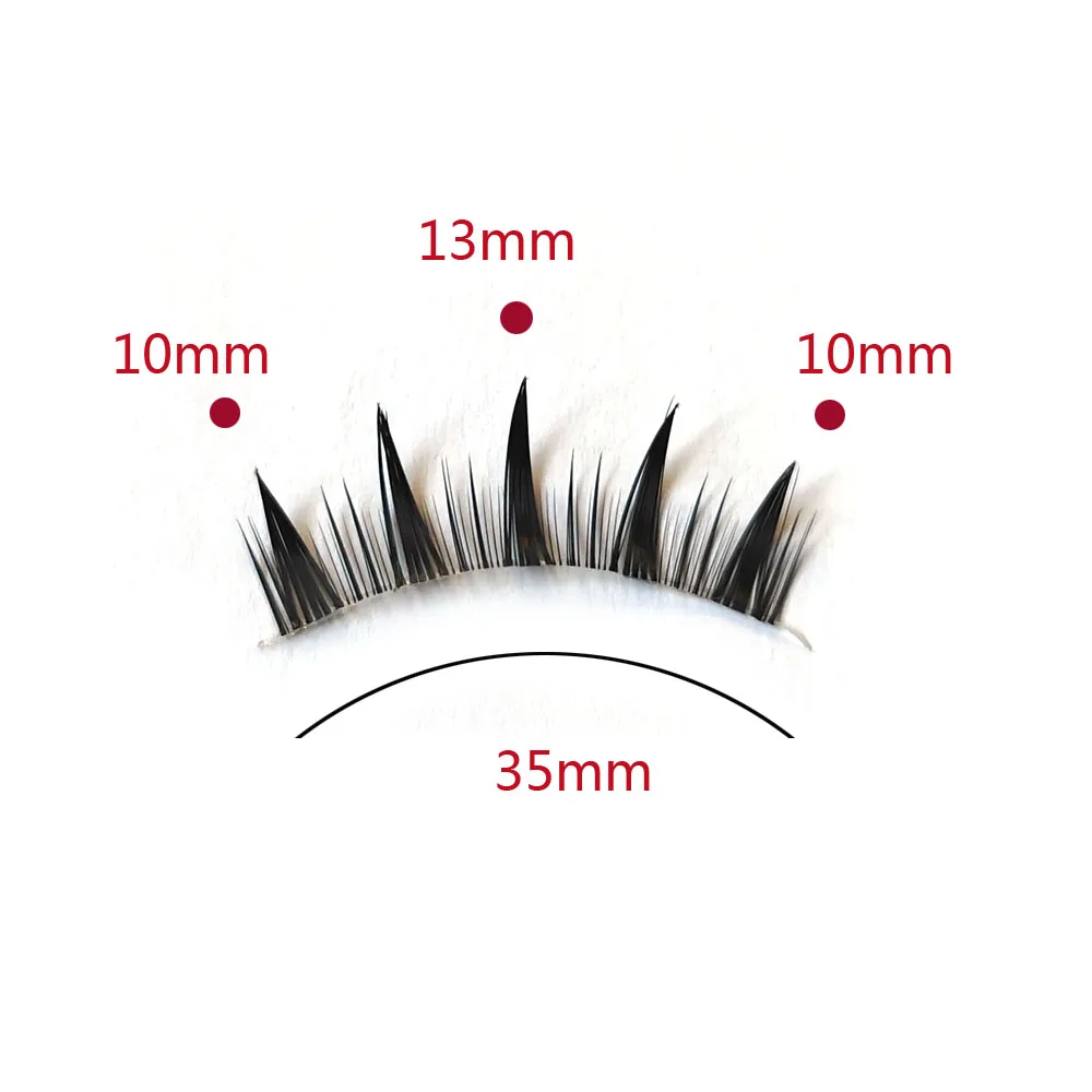 5 Pairs Natural Long Cat Eye False Eyelashes Cosplay Makeup Cross Strip Eye Lashes Handmade Manga Lashes Extension