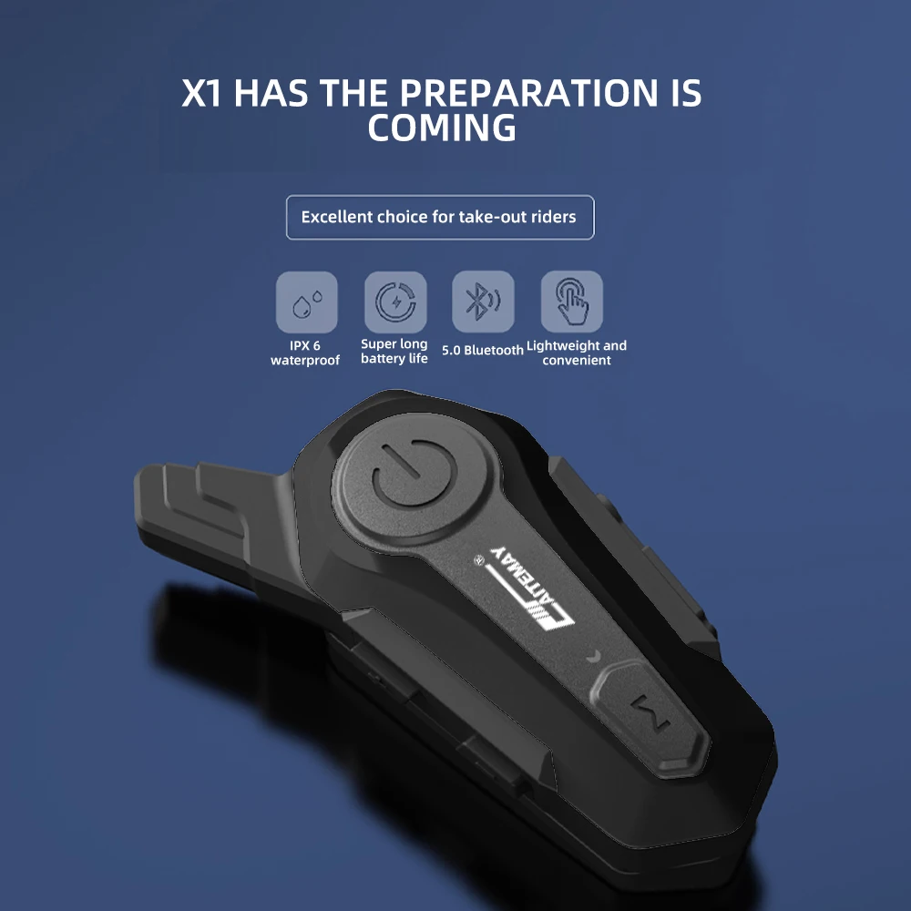 X1 Plus Motor Helmet Intercom Bluetooth 5.0 Motorcycle Wireless Headset 1000m Interphone Speaker Handsfree walkie helmet talkie
