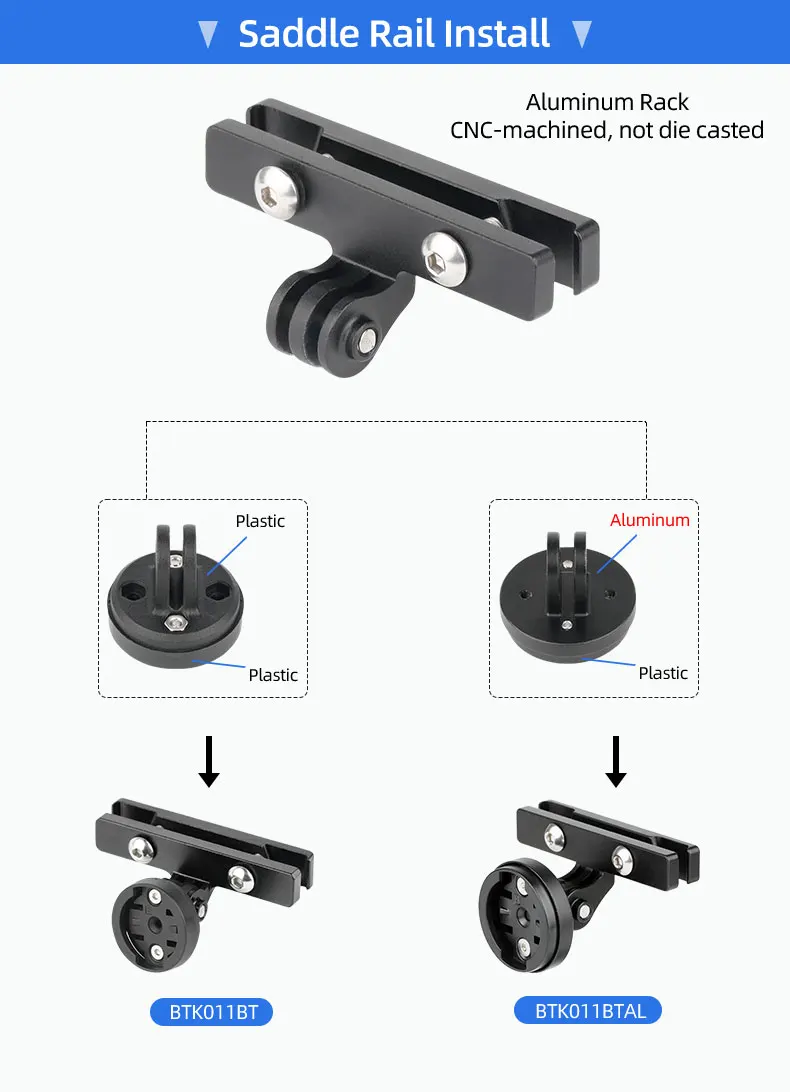 Radar Light Stand Bracket for Bryton Gardian R300L Bicycle Rear Lamp Saddle Rail Seatpost Mount Fits Gopro Camera Adaptor