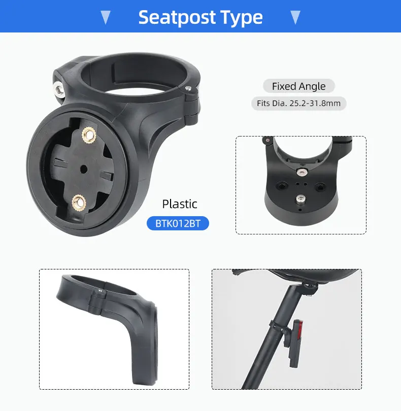 Radar Light Stand Bracket for Bryton Gardian R300L Bicycle Rear Lamp Saddle Rail Seatpost Mount Fits Gopro Camera Adaptor