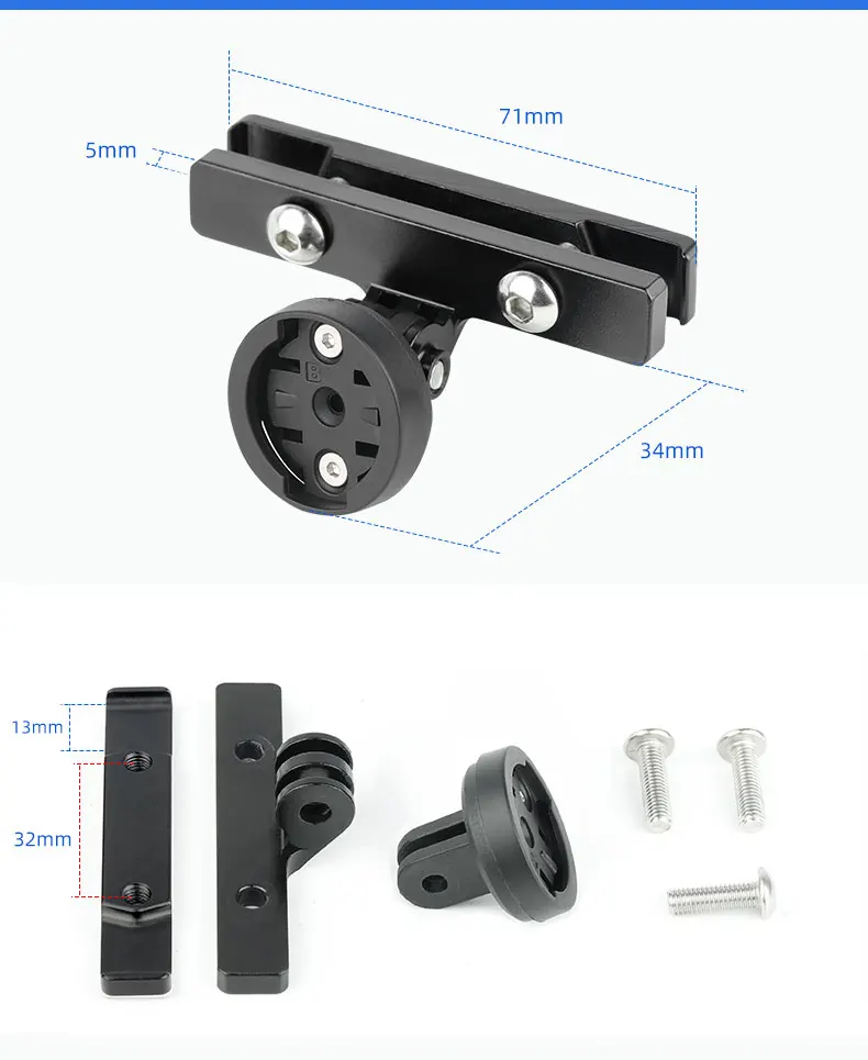 Radar Light Stand Bracket for Bryton Gardian R300L Bicycle Rear Lamp Saddle Rail Seatpost Mount Fits Gopro Camera Adaptor