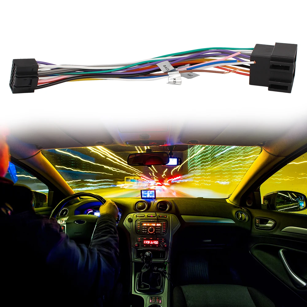 16 Pin Plug Cable ISO Standard Connector Adapter Car Stereo Radio For ALPINE Wire Harness Adaptor Car Wire Cable Adapter