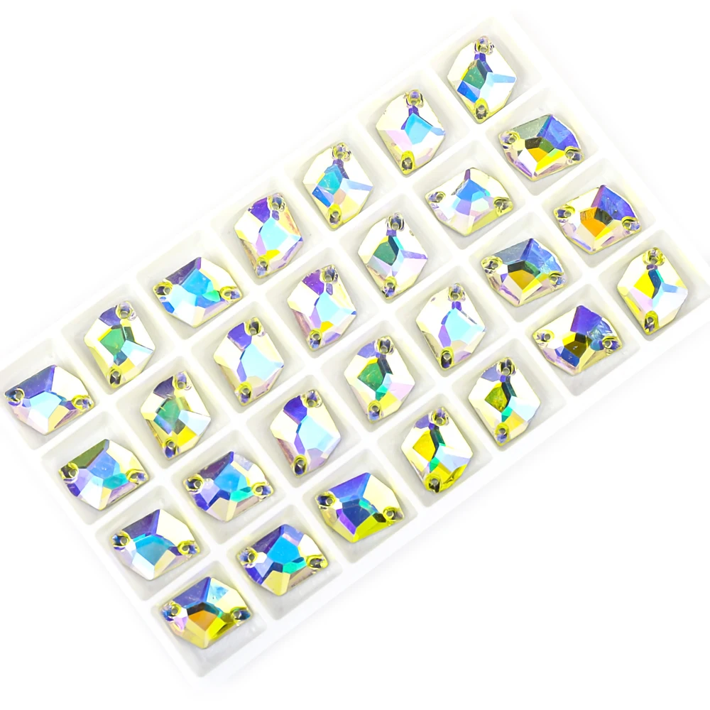 VC Sew On AB Rhinestone Cosmic Flatback Glass Crystals For Clothing Wedding Dresses Shoes Bags All For Decoration DIY