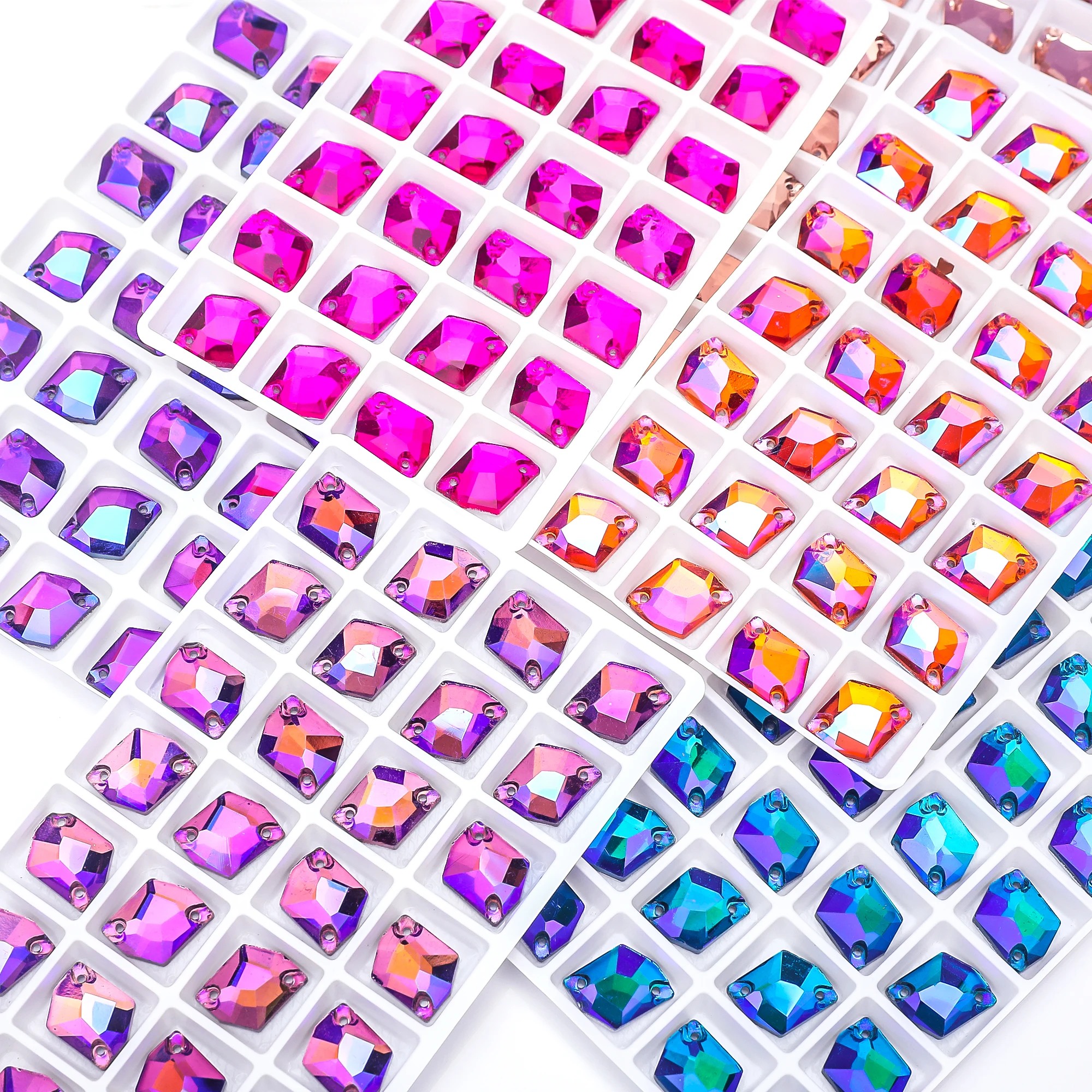 VC Sew On AB Rhinestone Cosmic Flatback Glass Crystals For Clothing Wedding Dresses Shoes Bags All For Decoration DIY