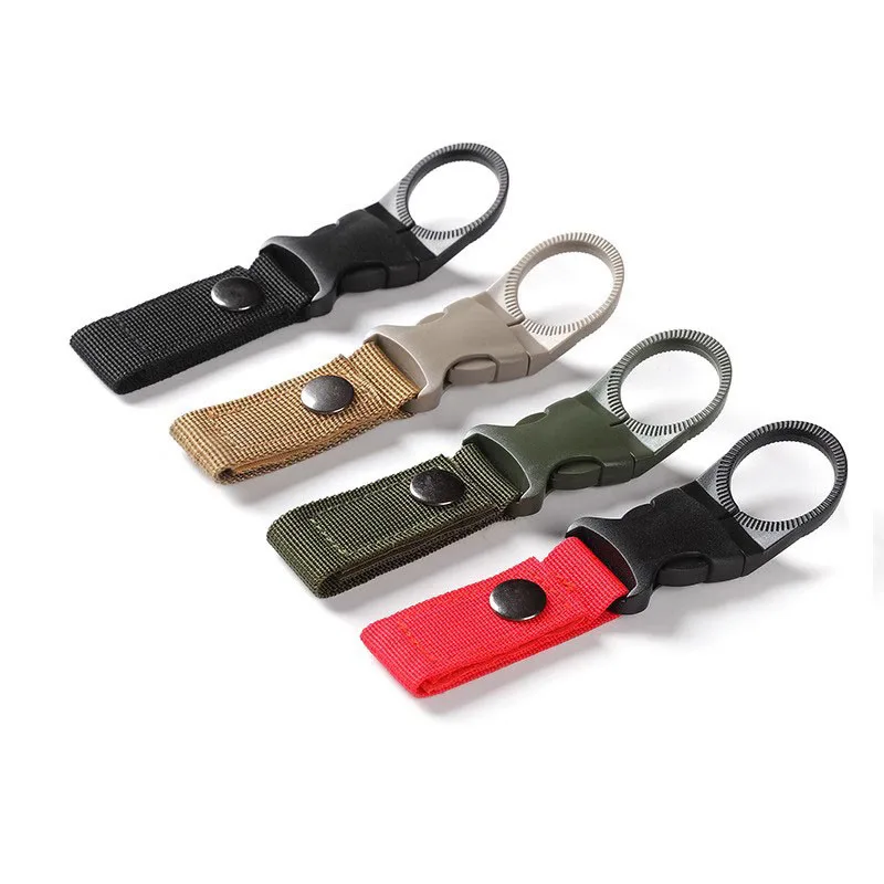 Webbing Buckle Hook Water Bottle Holder Clip Outdoor Nylon EDC Climb Carabiner Belt Backpack Hanger Camp Carabiner Belt Clip