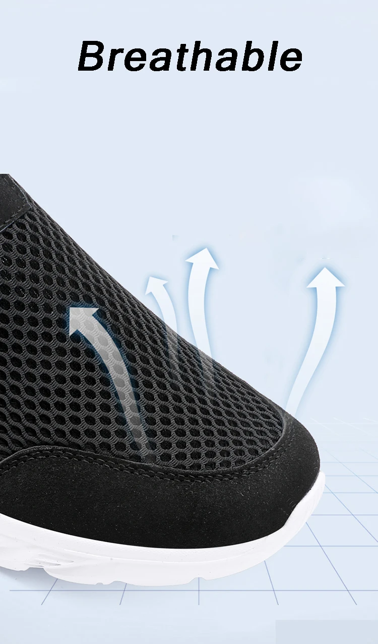 2023 Lightweight Men Casual Shoes Breathable Slip on Male Casual Sneakers Anti-slip Men's Flats Outdoor Walking Shoes Size 39-47