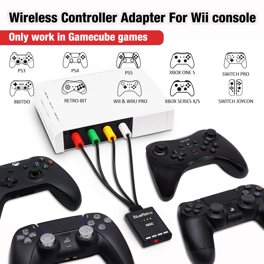 BlueRetro For Nintendo GameCube Console Wireless Game Controllers Adapter To PS3 PS4 PS5 8bitdo Switch Pro wii Controllers