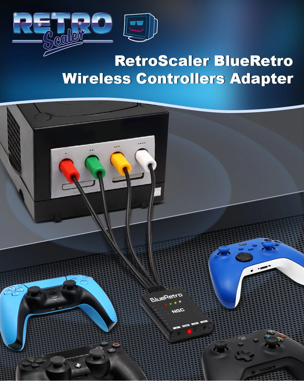 BlueRetro For Nintendo GameCube Console Wireless Game Controllers Adapter To PS3 PS4 PS5 8bitdo Switch Pro wii Controllers