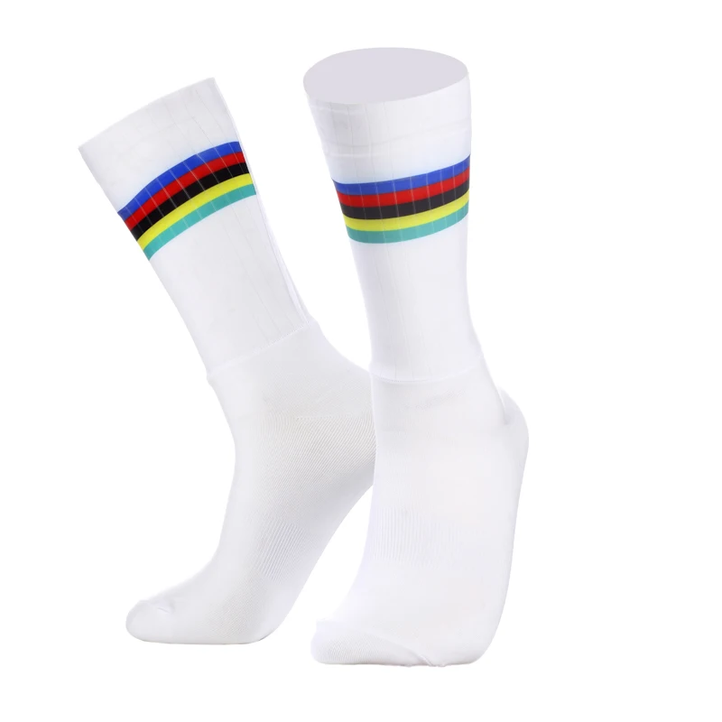 New Pro Team Aero Socks Anti Slip Silicone Cycling Socks Men Bicycle Sport Running Bike Socks Calcetines Ciclismo