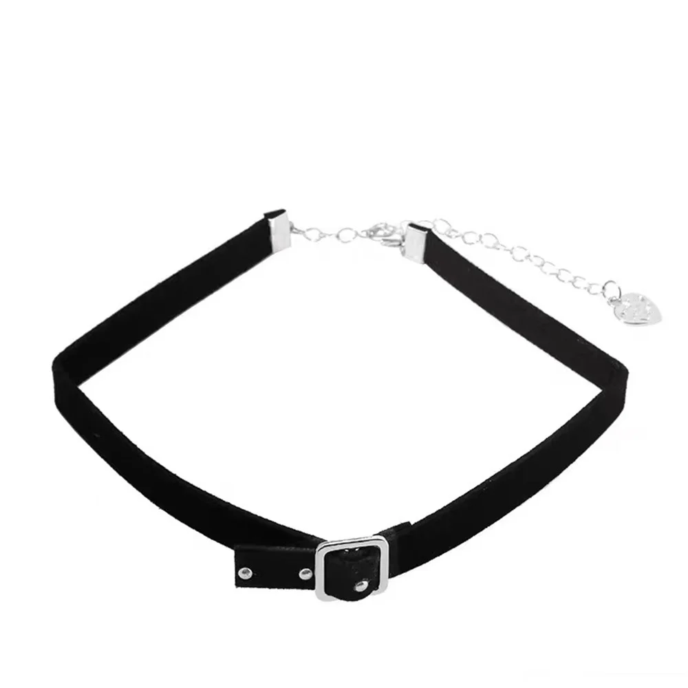Black Leather Clavicle Chain Collar Vintage Thin PU Choker Necklace For Women New Goth Sensual Jewelry for Women Gift