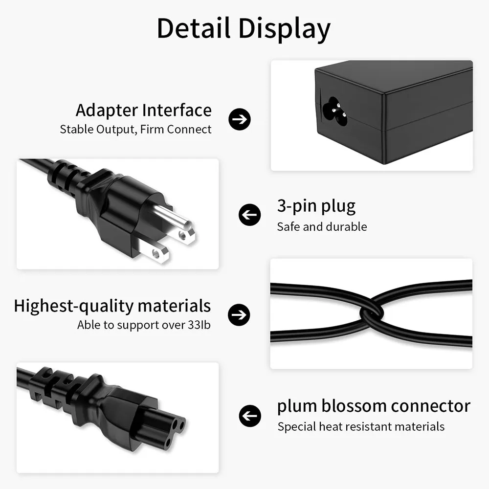 24V Power Supply for Logitech G920 G29 G25 G27 G923 G940 Driving Force GT Racing Wheel,HY1C Power Cord AC/DC Adapter Charger