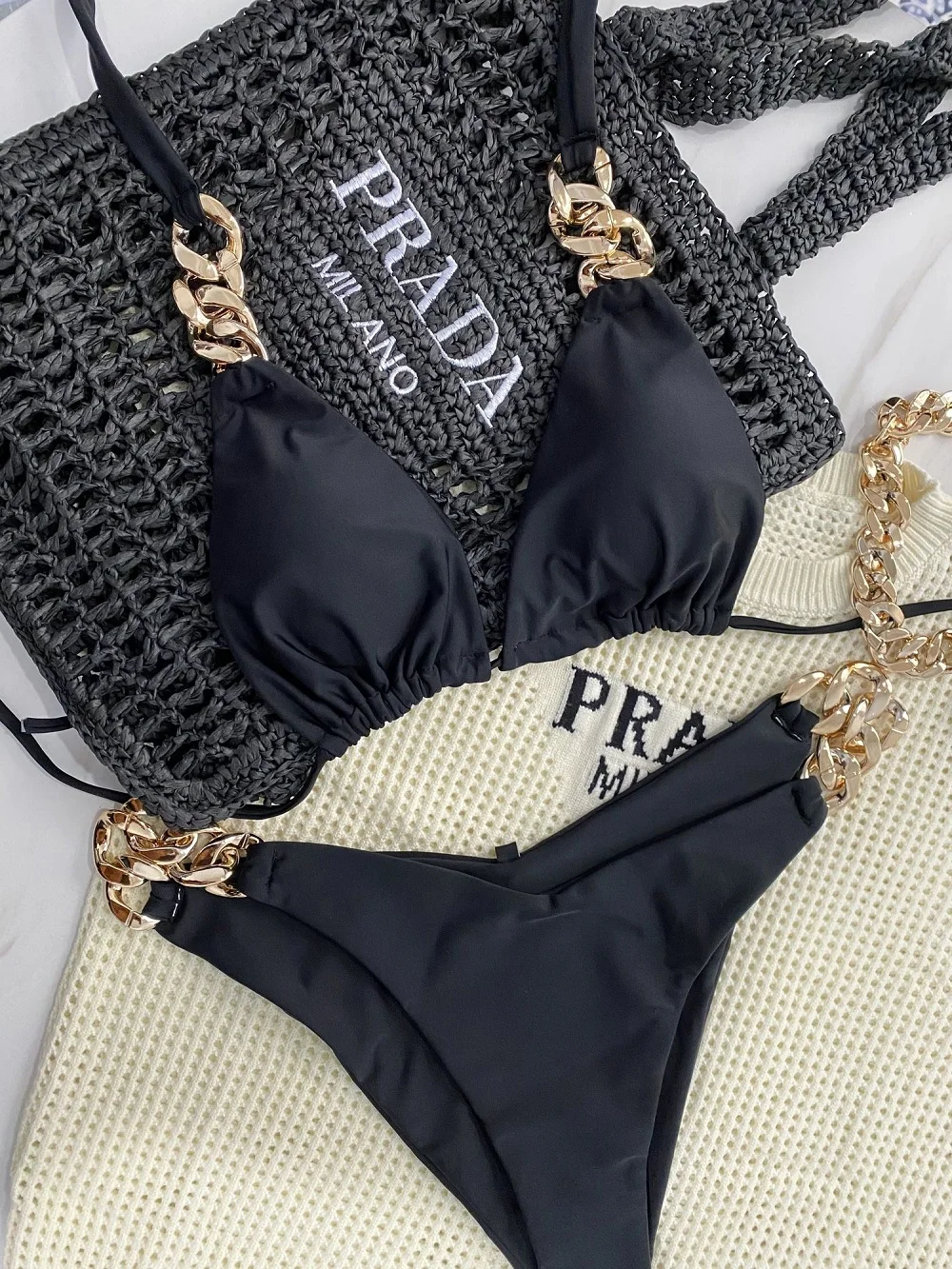 RUOTONGSEPT New Sexy Bikini 2023 Triangle Bathing Suit for Women Brazilian Bikini Set 2-piece Halter Swimwear Push Up Swimsuit