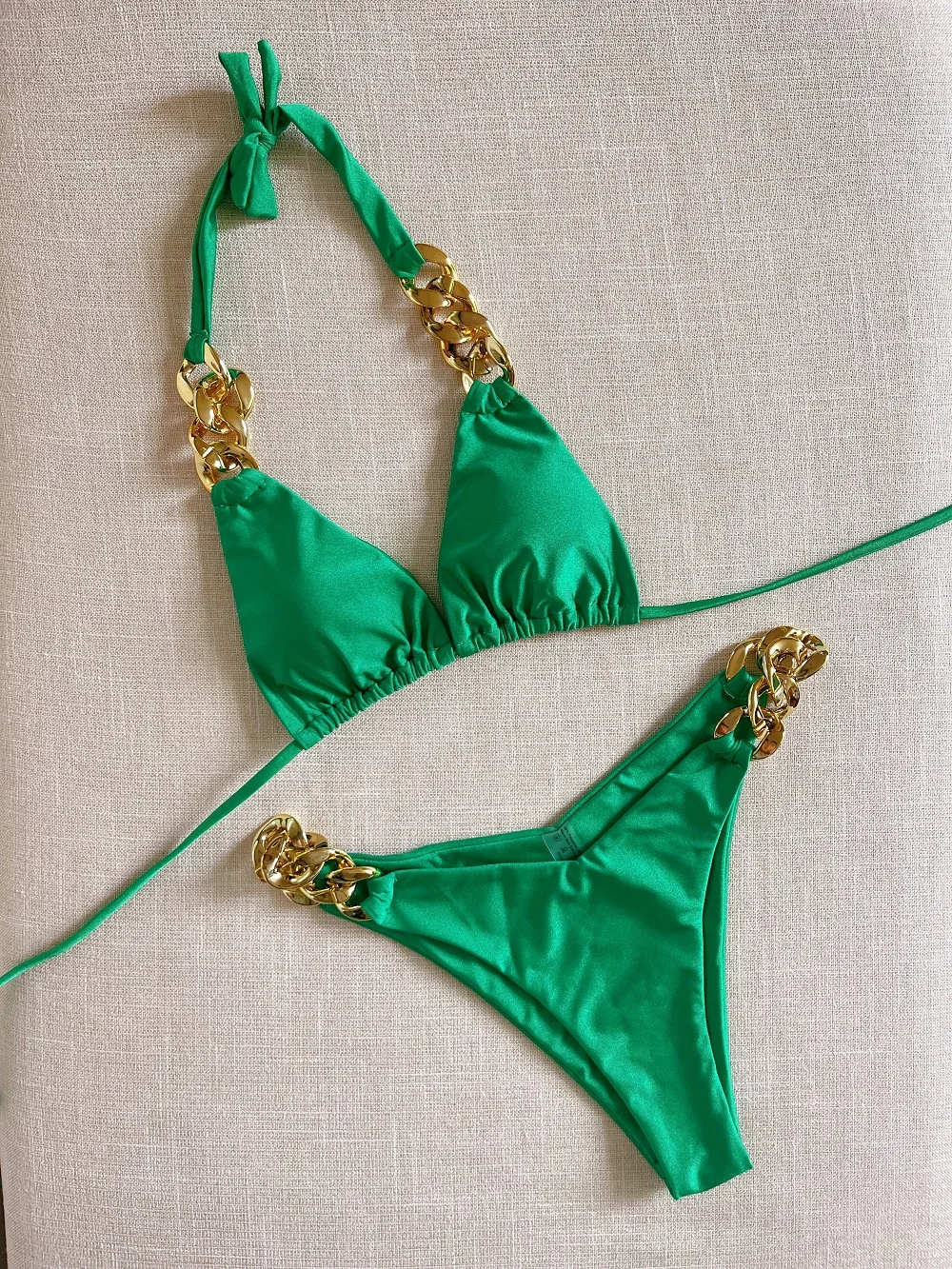 RUOTONGSEPT New Sexy Bikini 2023 Triangle Bathing Suit for Women Brazilian Bikini Set 2-piece Halter Swimwear Push Up Swimsuit