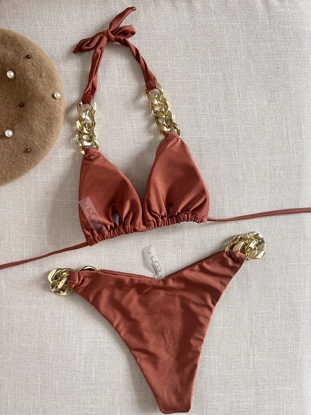 RUOTONGSEPT New Sexy Bikini 2023 Triangle Bathing Suit for Women Brazilian Bikini Set 2-piece Halter Swimwear Push Up Swimsuit