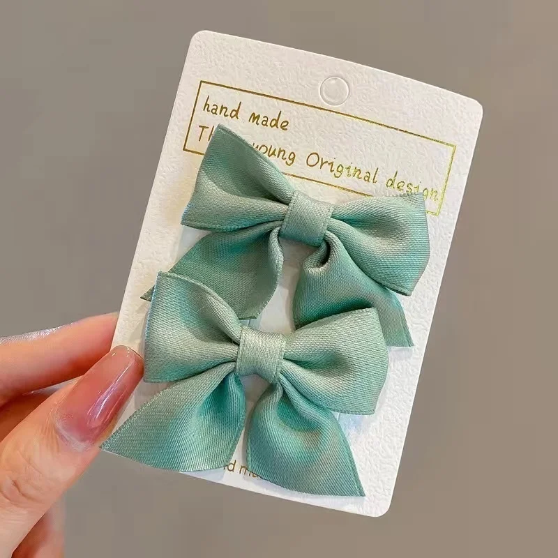 New Cute Bow Headgear Sweet Little Girl Hair Accessories Summer Girls Net Red Clips Baby Hairpins Children Hair Clips Gifts