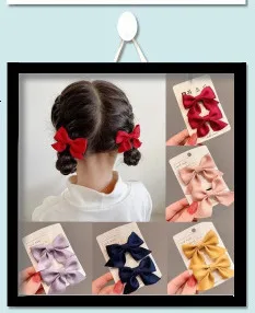 New Cute Bow Headgear Sweet Little Girl Hair Accessories Summer Girls Net Red Clips Baby Hairpins Children Hair Clips Gifts