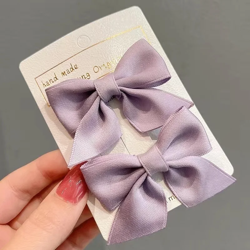New Cute Bow Headgear Sweet Little Girl Hair Accessories Summer Girls Net Red Clips Baby Hairpins Children Hair Clips Gifts