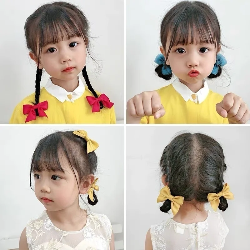 New Cute Bow Headgear Sweet Little Girl Hair Accessories Summer Girls Net Red Clips Baby Hairpins Children Hair Clips Gifts