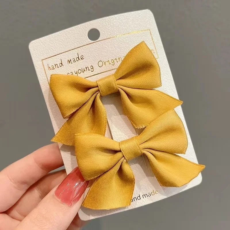 New Cute Bow Headgear Sweet Little Girl Hair Accessories Summer Girls Net Red Clips Baby Hairpins Children Hair Clips Gifts