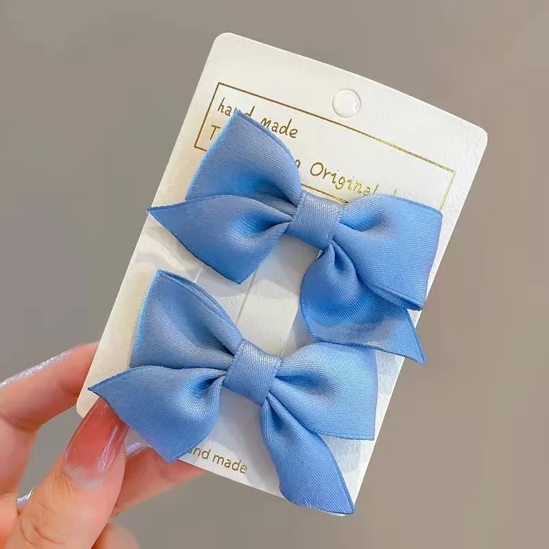 New Cute Bow Headgear Sweet Little Girl Hair Accessories Summer Girls Net Red Clips Baby Hairpins Children Hair Clips Gifts