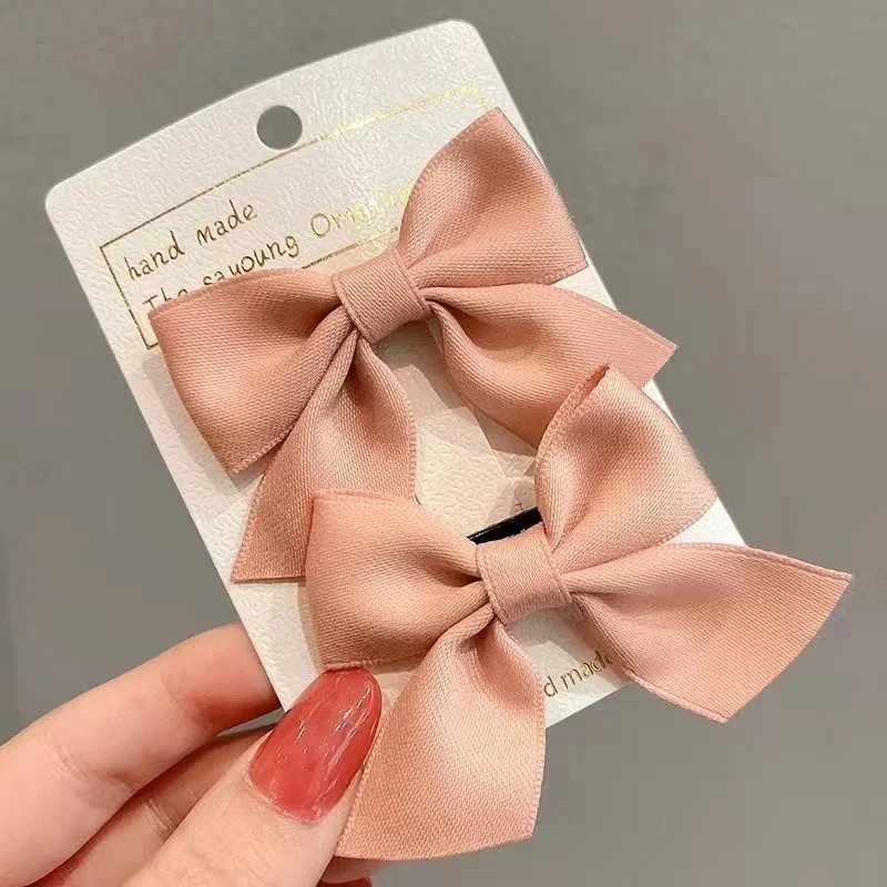 New Cute Bow Headgear Sweet Little Girl Hair Accessories Summer Girls Net Red Clips Baby Hairpins Children Hair Clips Gifts