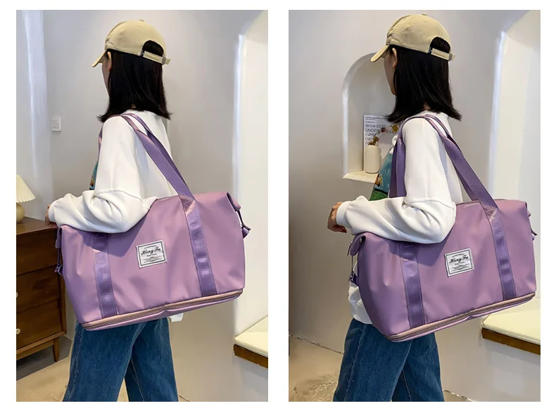 UNIXINU Carry On Travel Duffle Bag Nylon Waterproof Sports Gym Tote Bags for Women Large Capacity Storage Luggage Handbag
