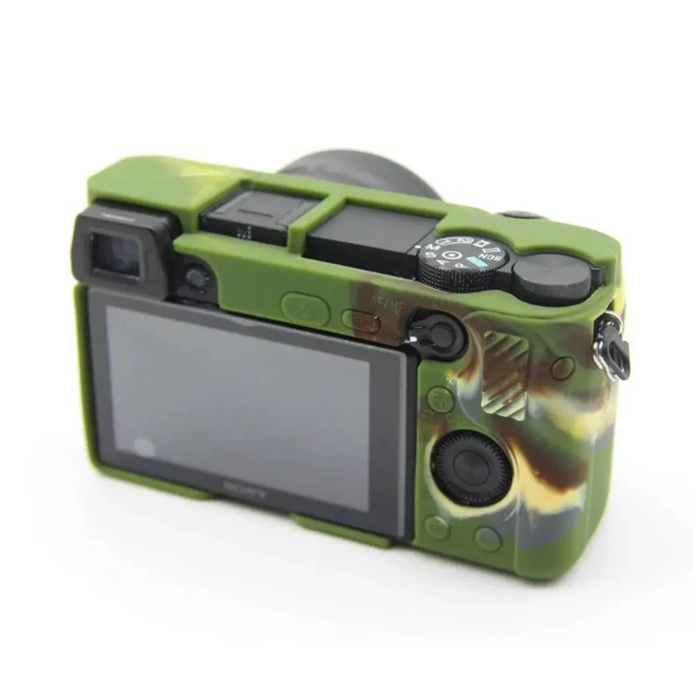 Silicone Armor Skin Case Camera Bag Body Cover Protector for Sony Alpha A6000 A6100 A6300 A6400 A6500 A6600 A5100 A5000 Cameras
