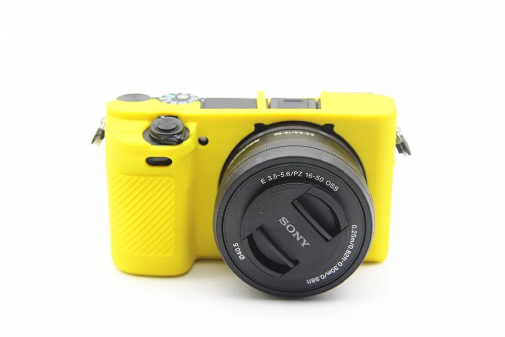 Silicone Armor Skin Case Camera Bag Body Cover Protector for Sony Alpha A6000 A6100 A6300 A6400 A6500 A6600 A5100 A5000 Cameras