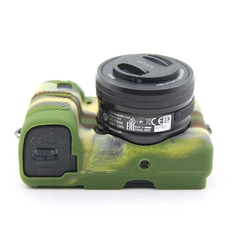 Silicone Armor Skin Case Camera Bag Body Cover Protector for Sony Alpha A6000 A6100 A6300 A6400 A6500 A6600 A5100 A5000 Cameras