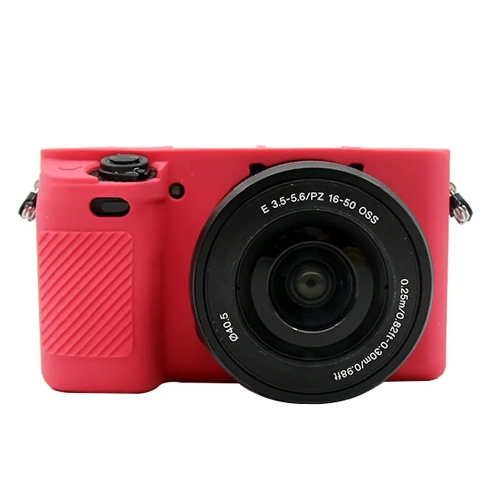 Silicone Armor Skin Case Camera Bag Body Cover Protector for Sony Alpha A6000 A6100 A6300 A6400 A6500 A6600 A5100 A5000 Cameras