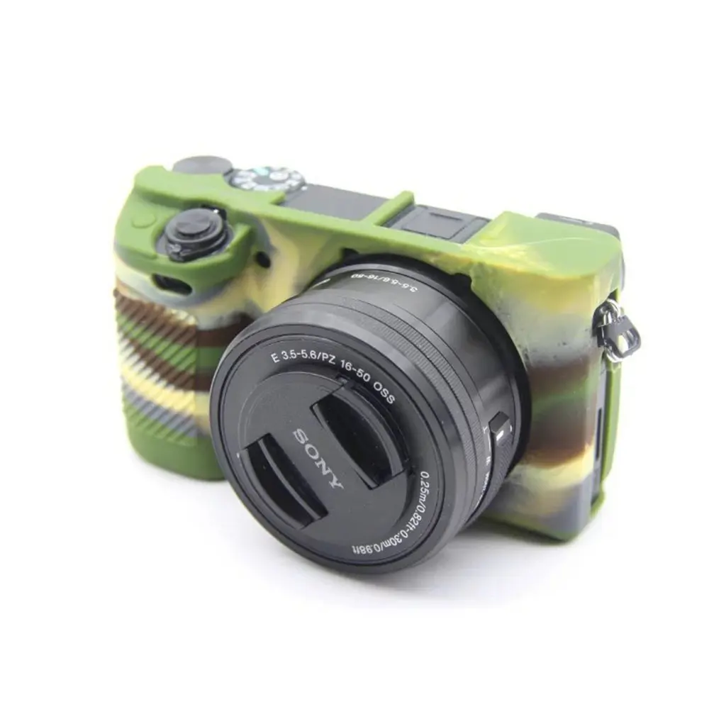 Silicone Armor Skin Case Camera Bag Body Cover Protector for Sony Alpha A6000 A6100 A6300 A6400 A6500 A6600 A5100 A5000 Cameras