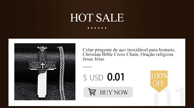 Jesus Cross Crucifix Pendant Necklace for Men Stainless Steel Gold Color Christian Coffee Bean Chain Jewelry croix chrétienne
