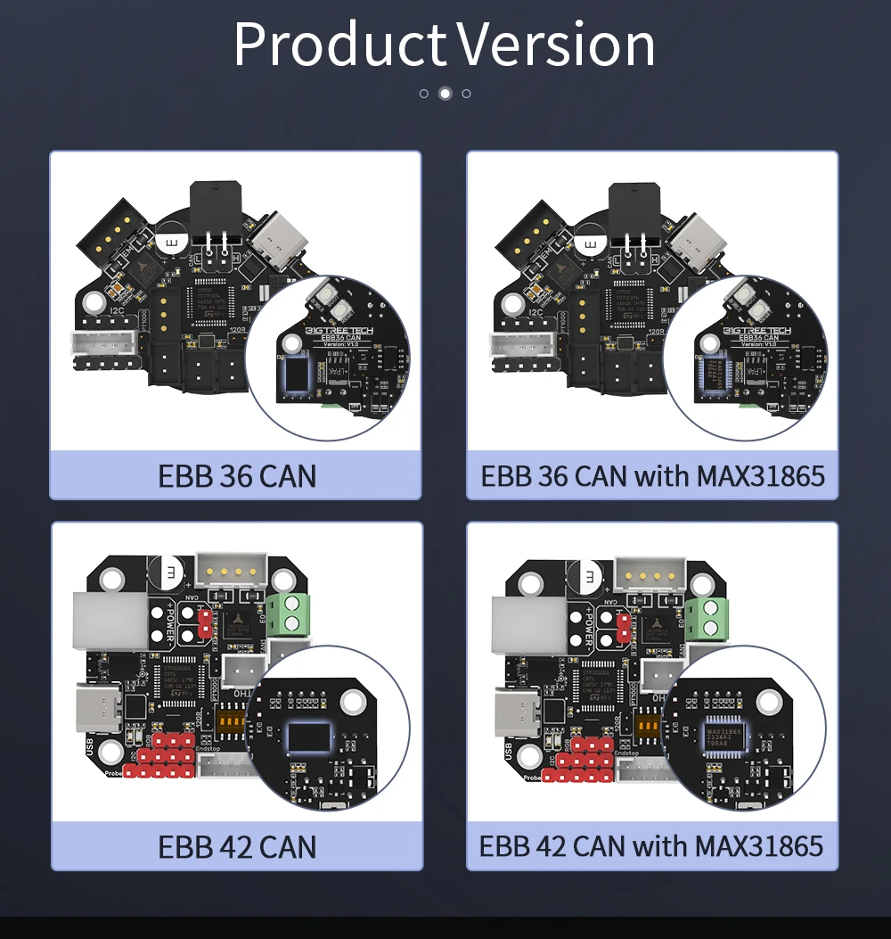 BIGTREETECH EBB36 EBB42 CAN Tool Board Support Canbus PT100 With MAX31865 For U2C Ender3 3D Printer Mainboard Klipper Expansion