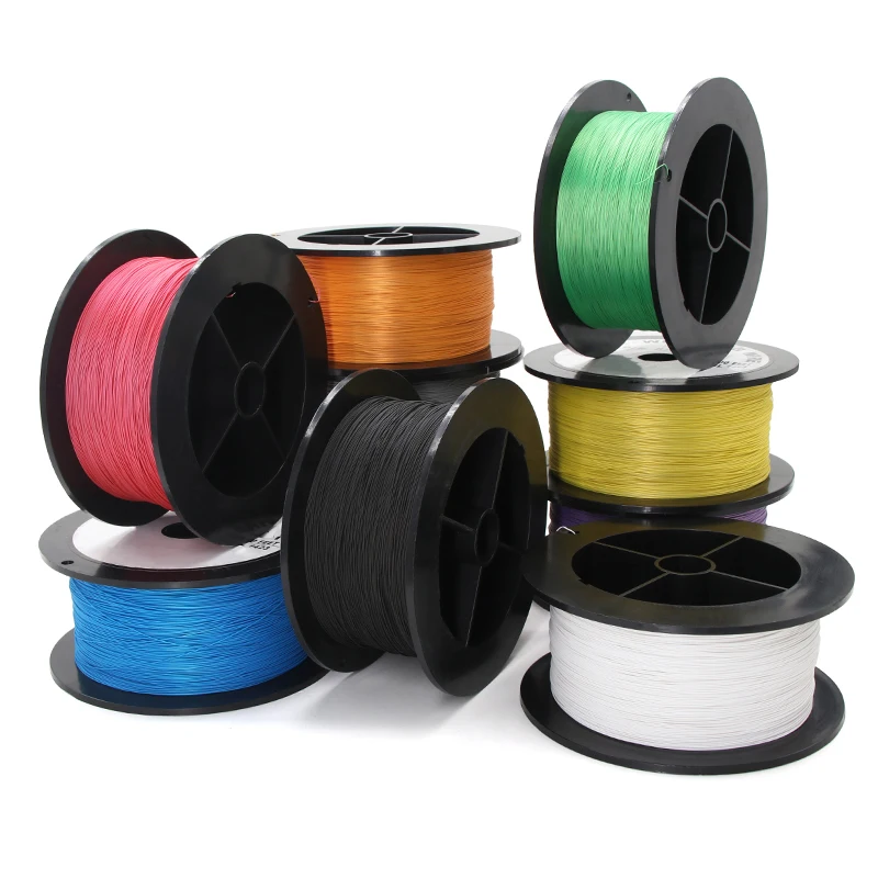 5/10/50M UL1423 PTFE Silver Plated Copper Wire 38/36/34/30/28/26/24AWG High Temperature Electronic Single Core Micro Fine Cable