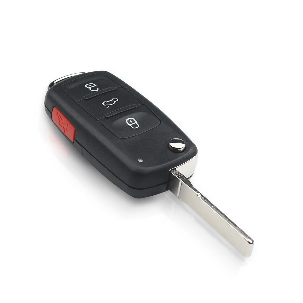 KEYYOU 10PCS/LOT 2 Buttons Flip Folding Car Remote Key Case Shell For VW For Volkswagen Golf MK4 Bora